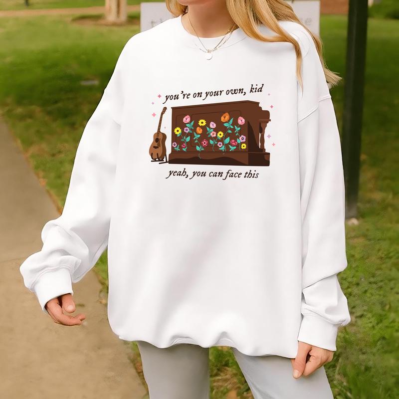 You're On Your Own Kid Eras Piano Flower TshirtSweatshirtHoodie, VIntage Flowers Surprise Song Tshirt, On Your Own Kid Sweatshirt