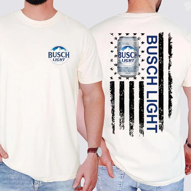 Vintage Busch Light Drink T-Shirt, Beer Shirt, Trending, 2 Sideds for Men, 2 Sideds Unisex Shirt, Colorful