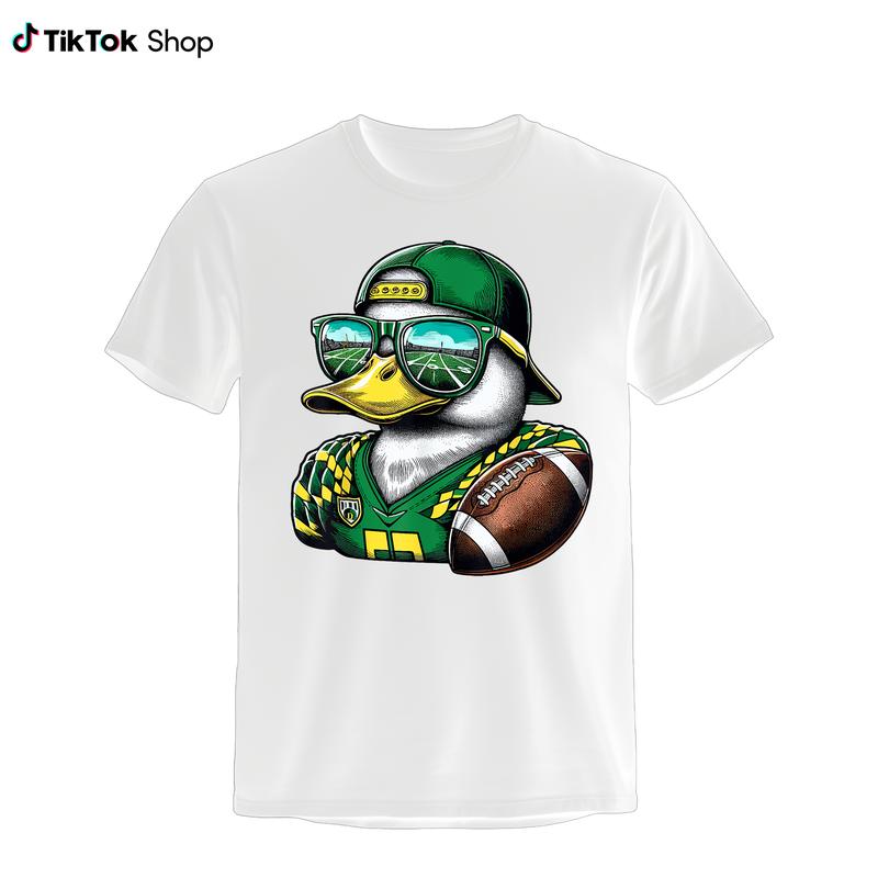 Duck Unisex Tshirt, Football Crewneck Sweater, Retro Football College Tee, Vintage Ore Tee