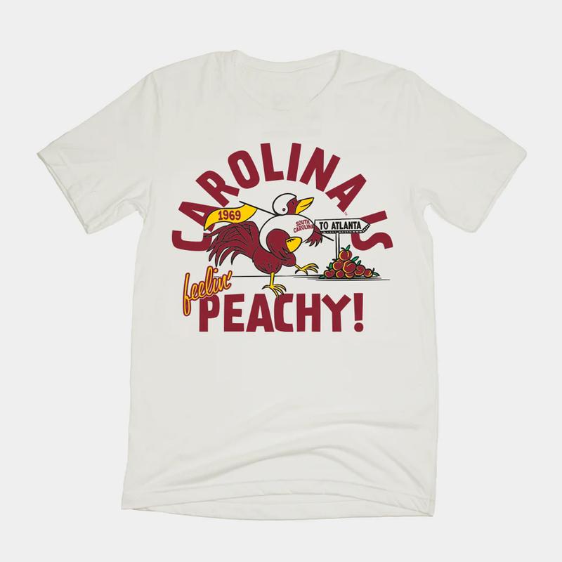 Vintage Carolina is Peachy 1969 Football Tee Classic Cotton Menswear Top Embroidered Hoodie