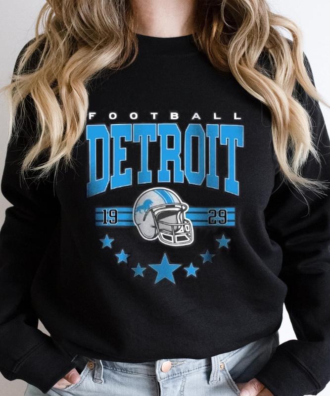 Detroit Football Shirt, 90s Vintage Detroit 1929 Football Sweatshirt, Lion T-Shirt, Detroit Sweatshirt, Lion Football Game Day Tshirt, Detroit Team Un