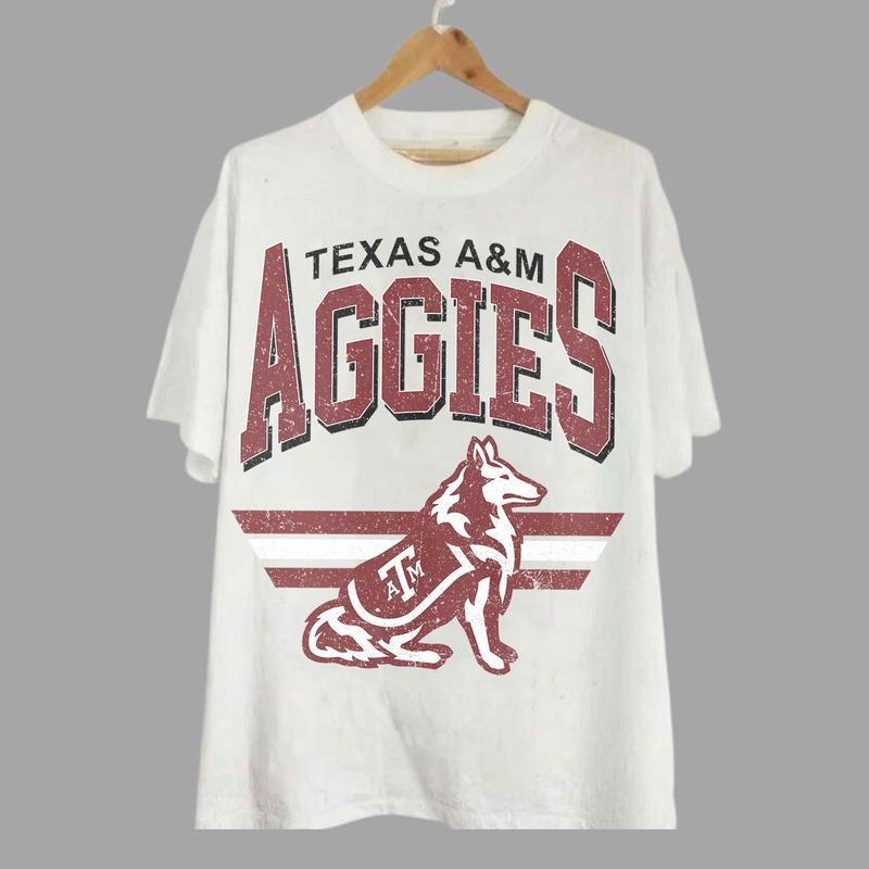 Texas A&M Aggies Vintage Football NCAA Sweatshirt - Tshirt - Hoodie, Texas A&M University Unisex Football NCAA Shirt, Unisex Vintage NCAA Shirt, Classic Football Shirt, Gifts For Football Fan Sport, Cotton, Sweatshirt, T-Shirt, Hoodie
