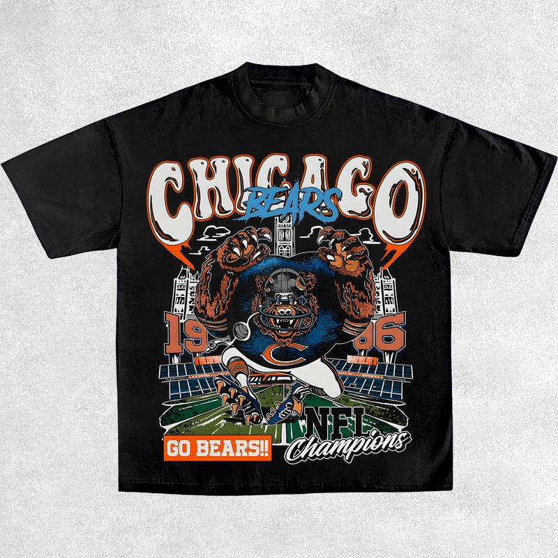Bears Shirt, Vintage 90s Unisex Football Tees, Football T-Shirts, Sports Shirt, Game Day Tee, Football Fan Gifts
