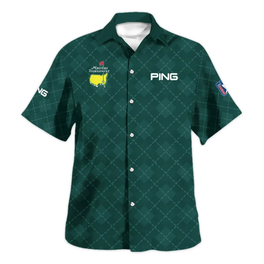 Golf Geometric Pattern Green Masters Tournament Ping Hawaiian Shirt Style Classic Oversized Hawaiian