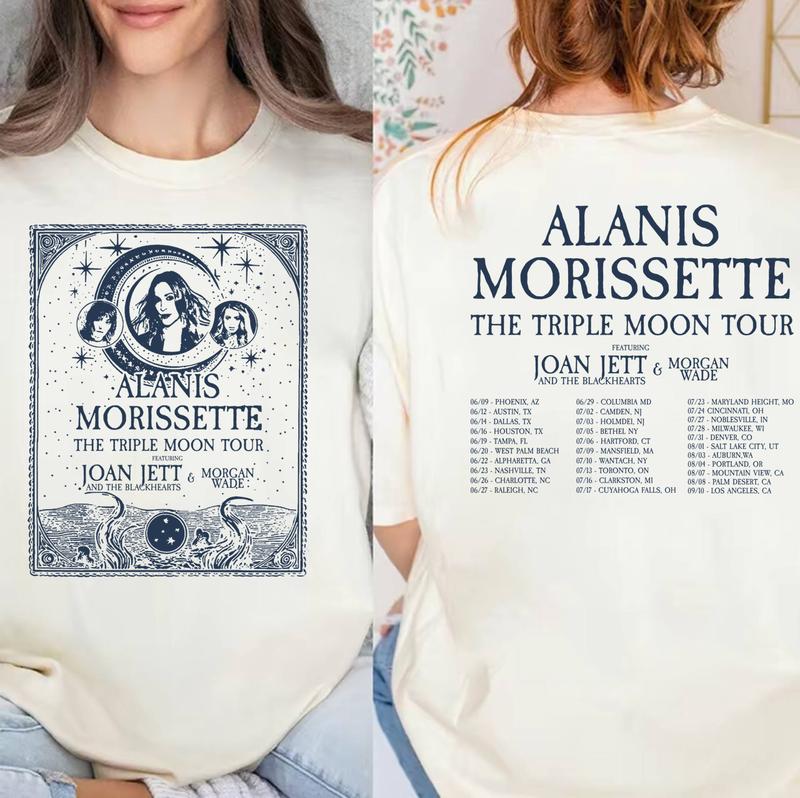 Alanis Morissette The Triple Moon Tour 2024 Shirt, Alanis Morissette Fan Shirt, Alanis Morissette 2024 Tour, The Triple Moon Concert Shirt