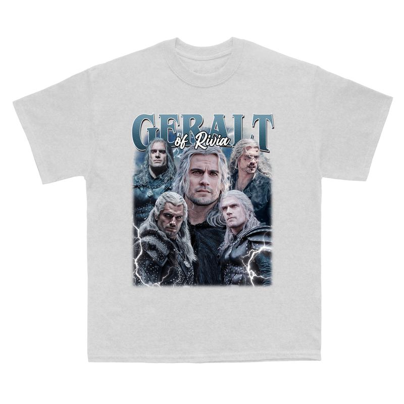 Geralt of Rivia Vintage T-Shirt, Henry Cavill, Geralt Henry Shirt, Cavill in The Witcher Shirt, Gift For Gaming Lovers Casual Clothing Sweatshirts