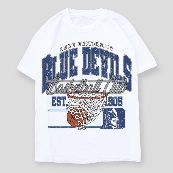 DUKE UNIVERSITY BLUE DEVILS BASKETBALL TEE, VINTAGE GRAPHIC TEES, VINTAGE TEE