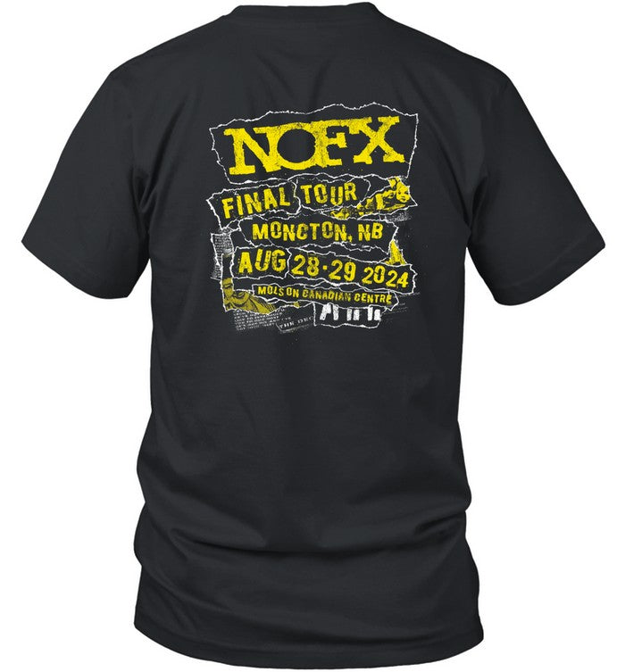 Final Tour 28,29 August 2024 In Moncton, NB Nofx Molson Canadian Centre Shirt
