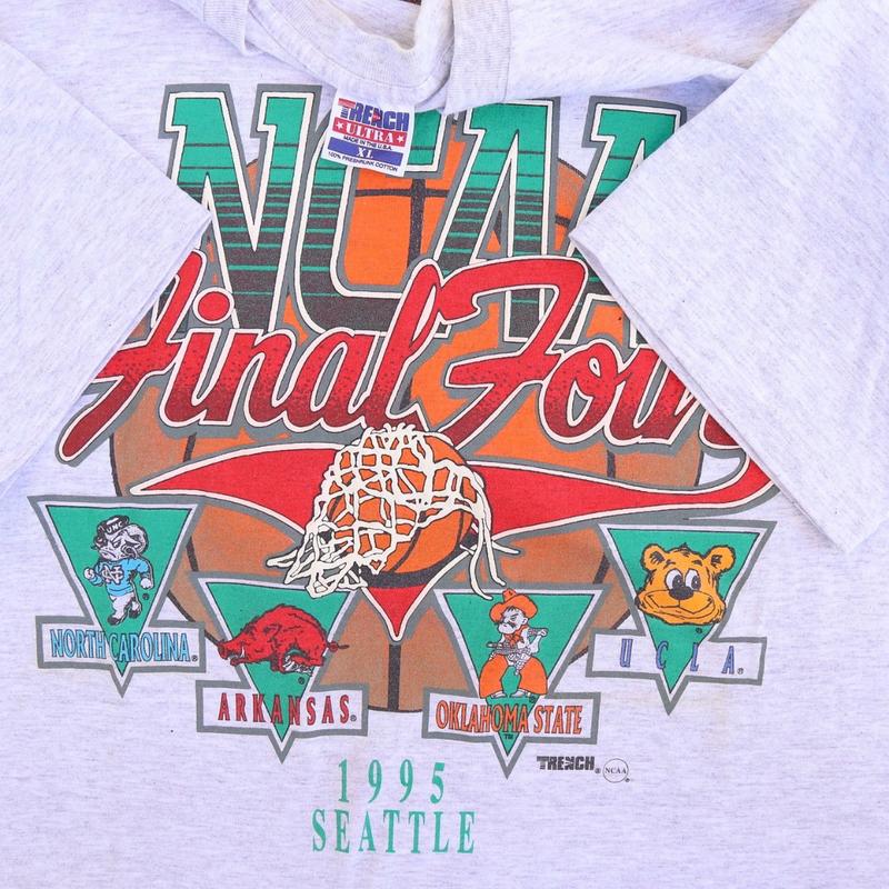Vintage 1995 Rare NCAA Final Four Official Game Tee Menswear Top T-Shirt Cotton