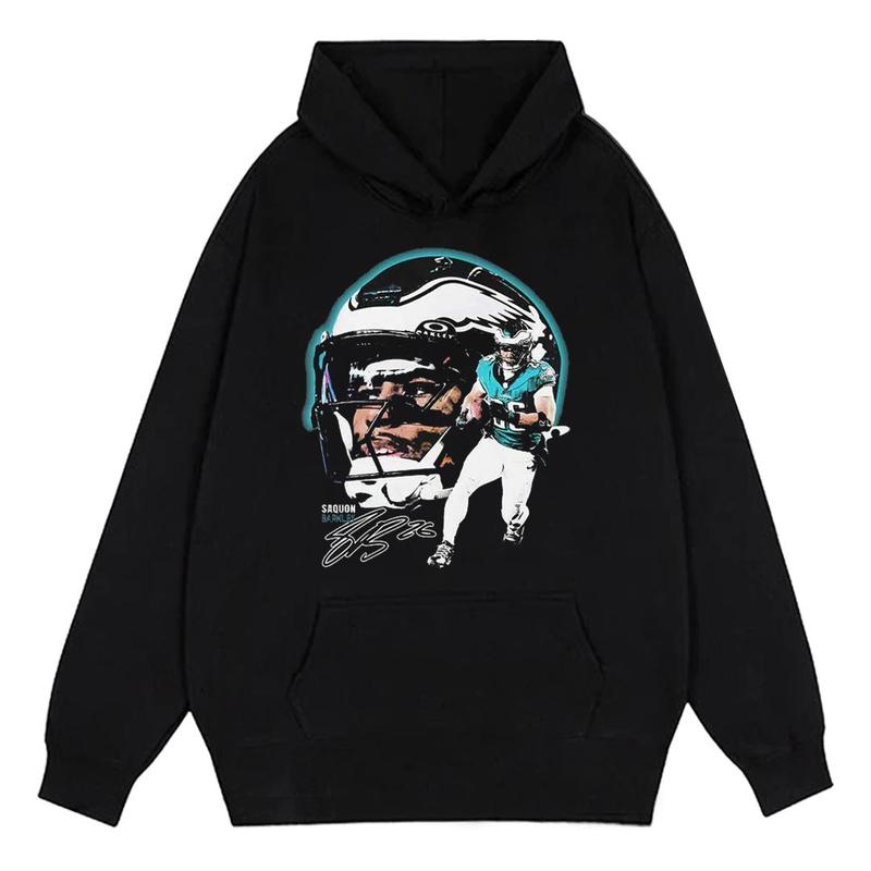 SAQUON BARKLEY TEE - Football Shirt, Vintage Graphic Tee Custom, Bootleg Retro 90's Fans Hoodie Gift, One Side Crewneck Clothing