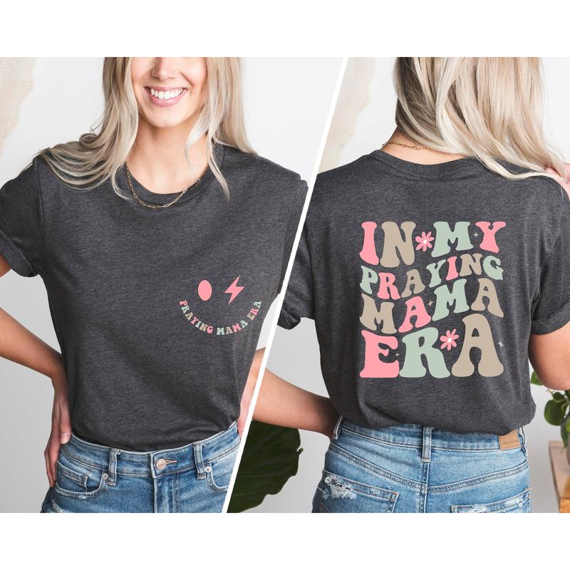 In My Praying Mama Era T Shirt, Praying Mom Era Shirt, Mothers Day Gift, Christian Mom Shirt, Easter T-Shirt,... (Image 2)