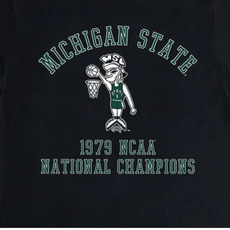 VINTAGE MICHIGAN STATE DUNKING SPARTY '79 TEE