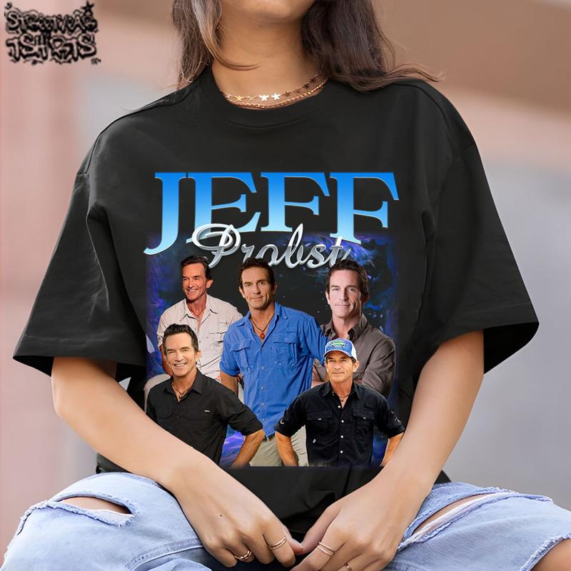 Jeff Probst Vintage Graphic 90s Sweatshirt, Presenter Homage Graphic T-shirt Unisex, Bootleg Retro 90's Fans Tee, Hip Hop Hoodie, Rapper fan shirt, Am