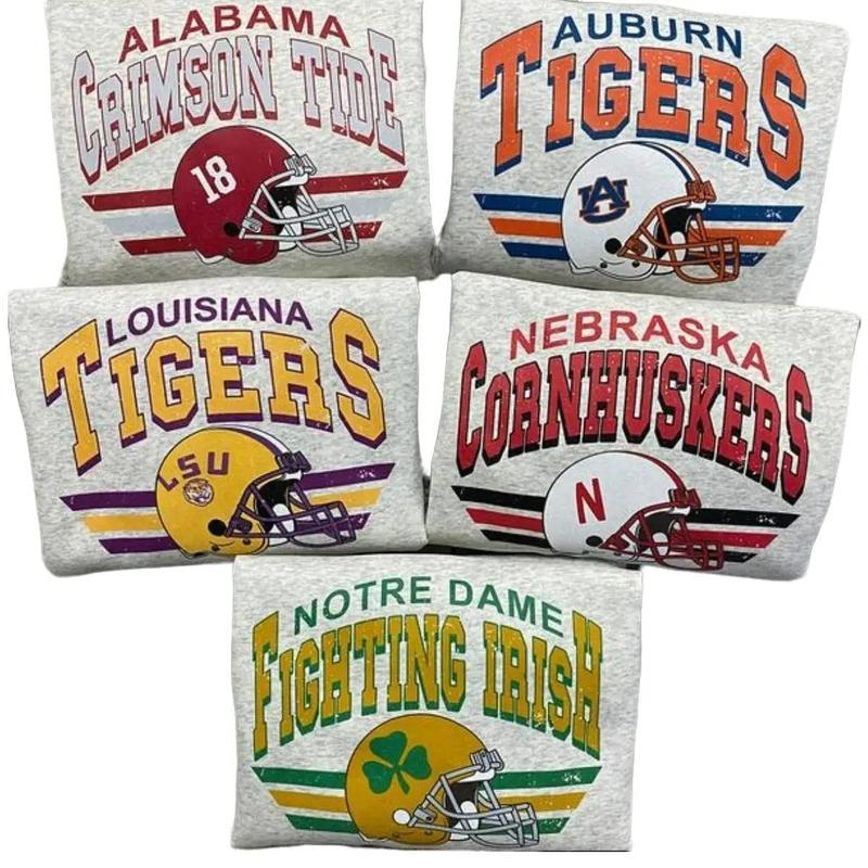 Vintage Football NCAA Sweatshirt, Vintage Sweatshirt All Teams NCAA, Classic Sport Sweatshirt, Gifts For Football Fan Sport. Crewneck Menswear