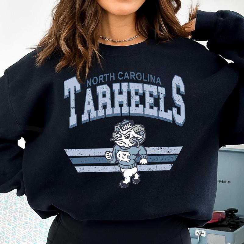 North Carolina Tar Heels Vintage Football NCAA Sweatshirt, Vintage Sweatshirt NCAA, Classic Sport Sweatshirt, Gifts For Football Fan Sport