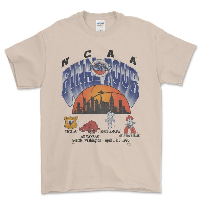 1995 NCAA Final Four T-Shirt, graphic vintage sports tees for men