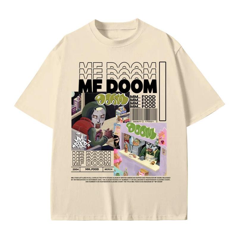 MF Doom T-Shirt Vintage Retro Mask Doomsday Shirt Cotton Menswear