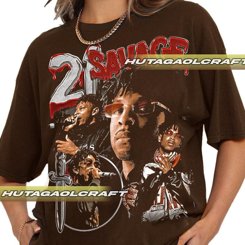 21 Savage Vintage 90s Sweatshirt, Gift For Woman and Man Unisex T-Shirt, Hiphop RnB Rapper, 21 savage shirt, 21 savage rapper, Retro Unisex Gift Bootl