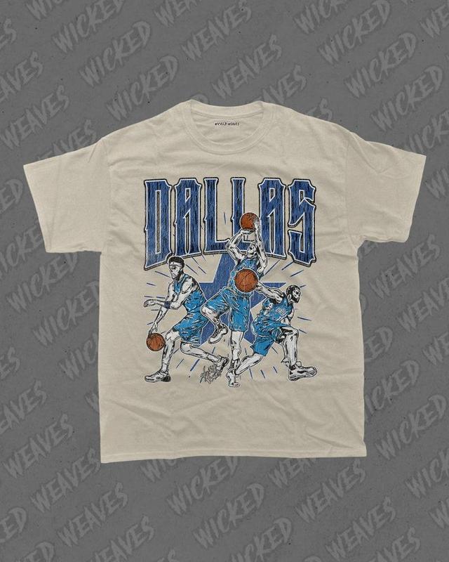 DALLAS BASKETBALL Shirt, Luka, Kyrie & Klay, NBA Fan Tee, Mavs Big 3, Graphic Tees, Skeleton Tshirt, Gift Shirt - Bootleg Shirt - Vintage, Sweatshirt,