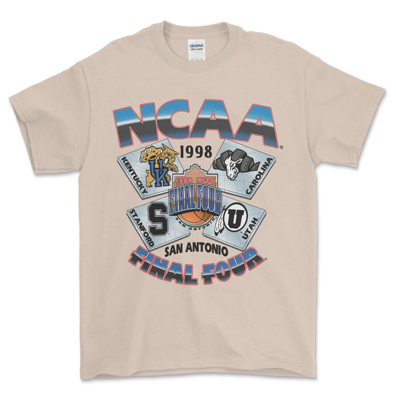 1998 NCAA Final Four San Antonio T-Shirt, graphic vintage sports tees for men