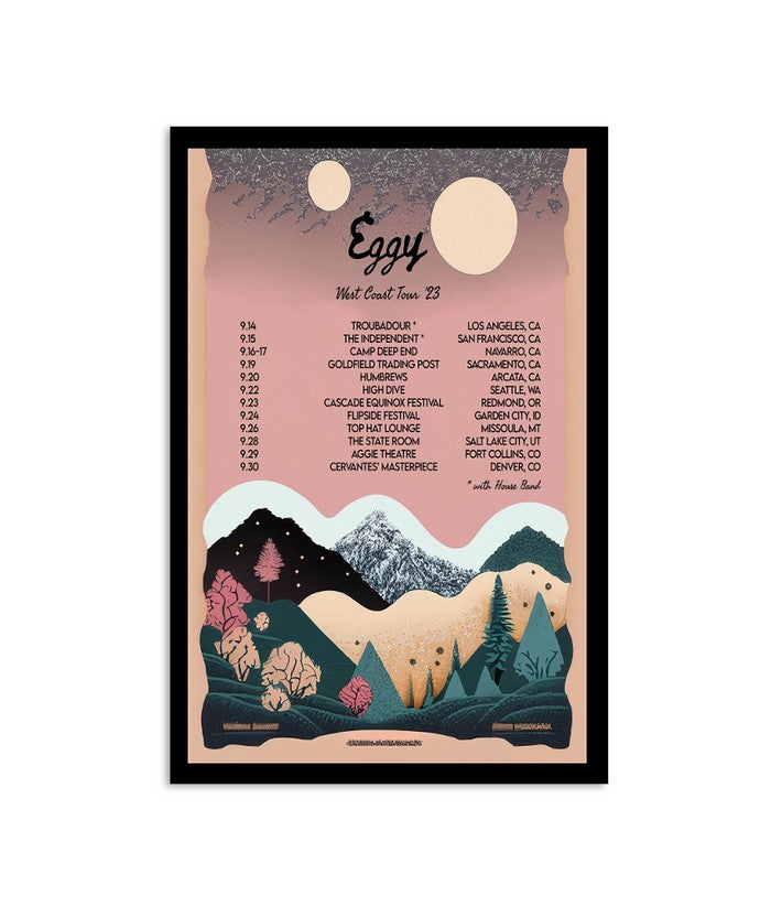 Eggy Hollywood West Coast Tour 2023 September Poster