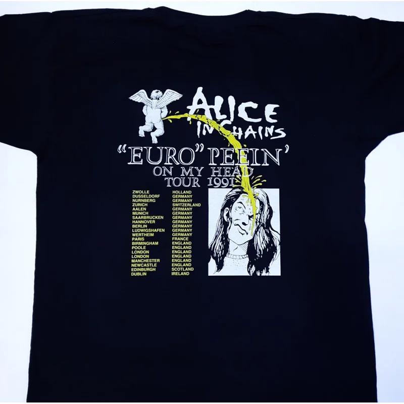 Alice In Chains - Scary's On His Way Tour 1991 T-shirt Vintage All Sizes Casual Crewneck Shortsleeve Menswear T-Shirt