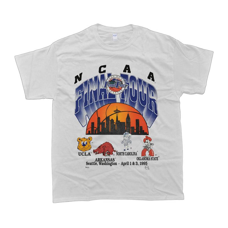 Vintage 1995 NCAA Final Four T-Shirt Large Casual Cotton Top Graphic Menswear Soft