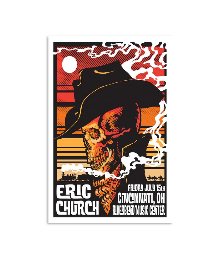 Eric Church The Outsiders Revival Tour July 14, 2023 Riverbend Music Center Cincinnati, OH Poster