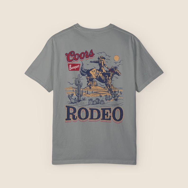 Coors Rodeo Vintage Graphic T-Shirt, Retro Cowboy Shirt, Oversized Coors T-Shirt, Vintage Washed Shirt