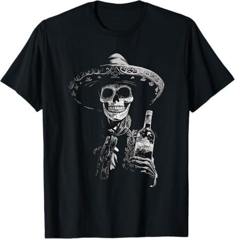 Vintage Skeleton Tequila Mexico Dia De Los Muertos Mexican T-Shirt, Trends Original Design y2k, Gift For him and her, Trendy shirt, gifts for fan, Gra