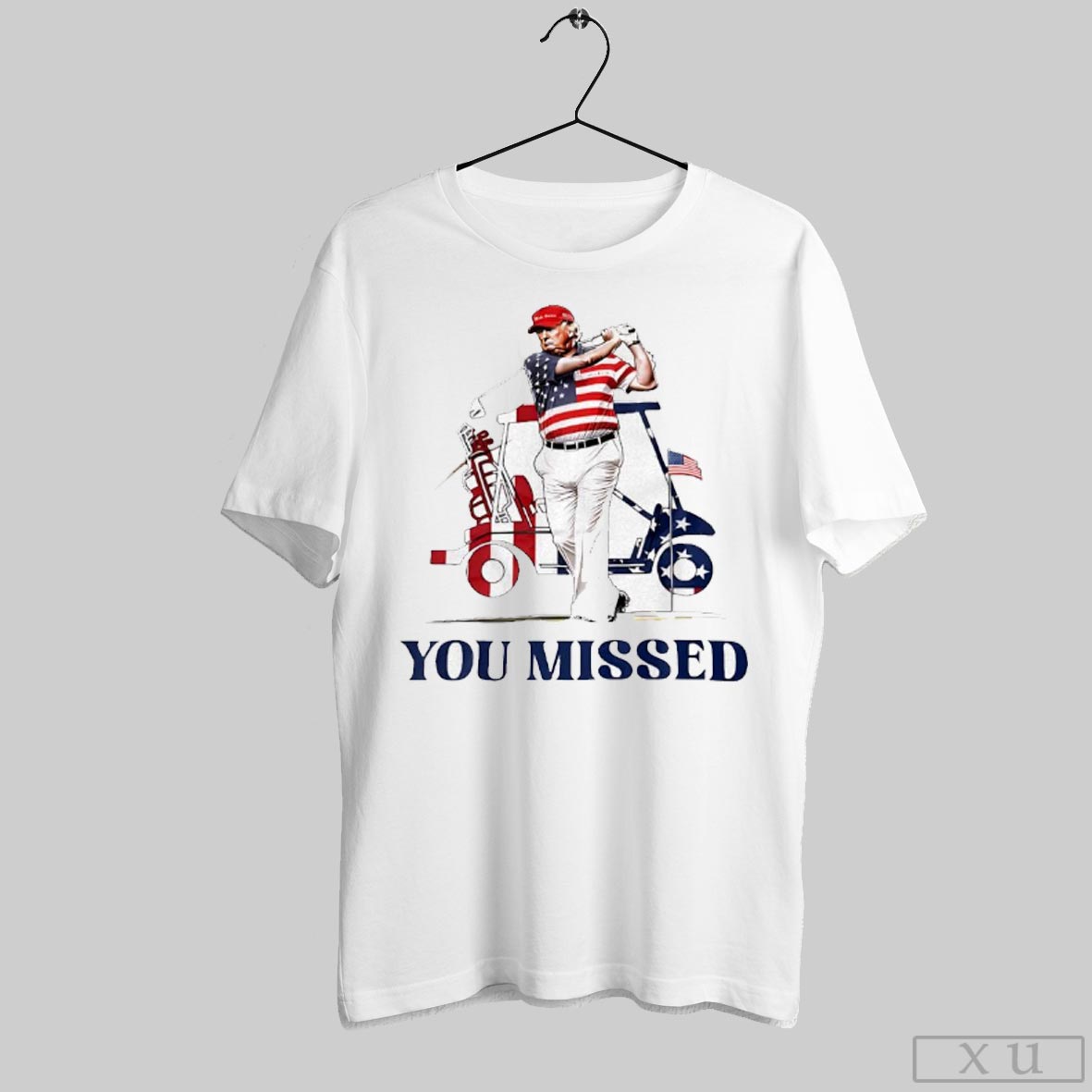 Trump Golf You Missed American Flag Shirt Hoodie Sweatshirt | TeeSparky.com