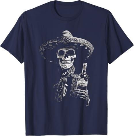 Vintage Skeleton Tequila Mexico Dia De Los Muertos Mexican T-Shirt, Trends Original Design y2k, Gift For him and her, Trendy shirt, gifts for fan, Gra
