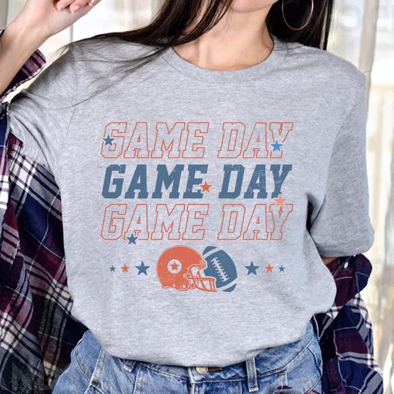 Game Day Shirt, Retro Football Shirt, Football Mom Shirt, Vintage Football Fan Football Lover Outfit, Touchdown Season Shirt For Women
