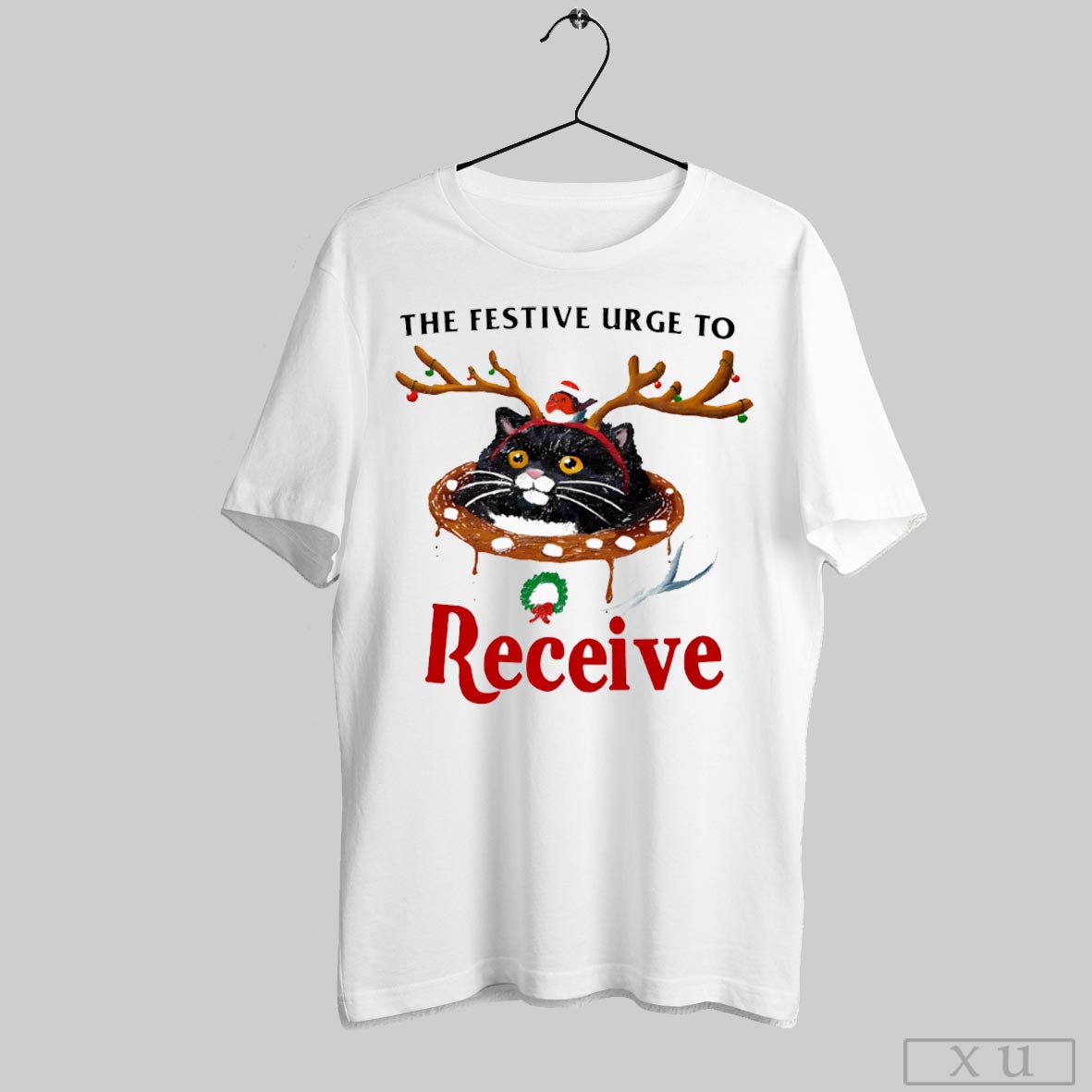 The Festive Urge To Receive Black Cat Christmas Shir T-Shirts, Hoodie, Sweatshirt | TeeSparky.com