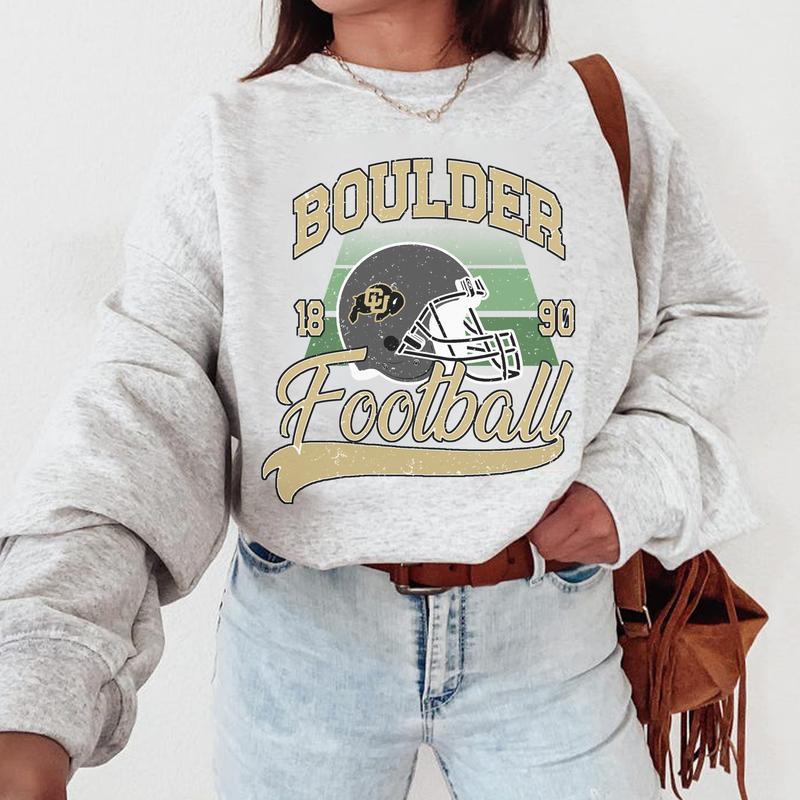 7. Vintage University of Colorado Boulder Sweatshirt, T-shirt, Pullover, Classic Unisex NCAA Fan Gear Gift Collection