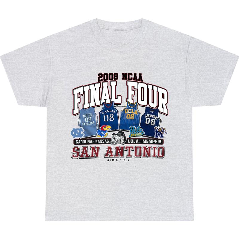 Vintage 2008 NCAA Final Four San Antonio T-Shirt, Graphic Vintage T-Shirt, Full Color T-Shirt, Unisex T-Shirt, For Men, For Women billabongshirts