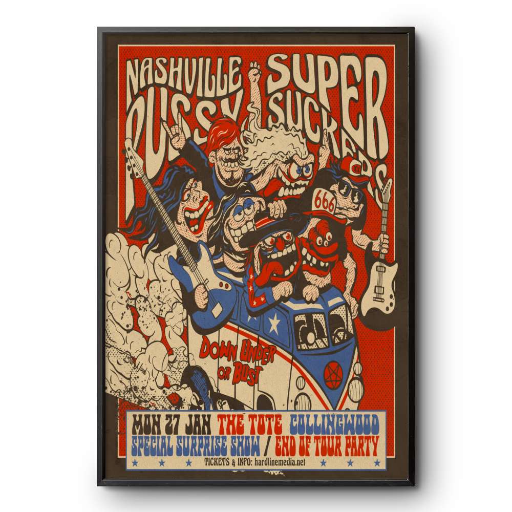 Nashville Pussy & The Supersuckers Jan 27 2025 The Tote Collingwood Poster