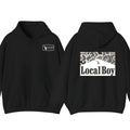 Local Boy Outfitters Hoodie, Tshirt - Bold Logo with Camo Pattern Graphic , Perfect for Outdoor and Casual Wear, unisex