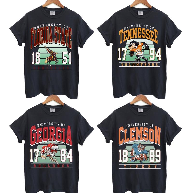Vintage College NCAA T-shirt, Vintage T-shirt All Teams NCAA, Gifts For Fan Sport