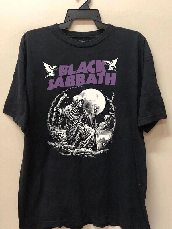 Vintage 80s Black Sabbath Band Tee, Band Heavy Metal Shirt, Graphic T-Shirt Hip Hop Unisex Music Album T-shirts, y2k band shirt, gift for fans, gift f