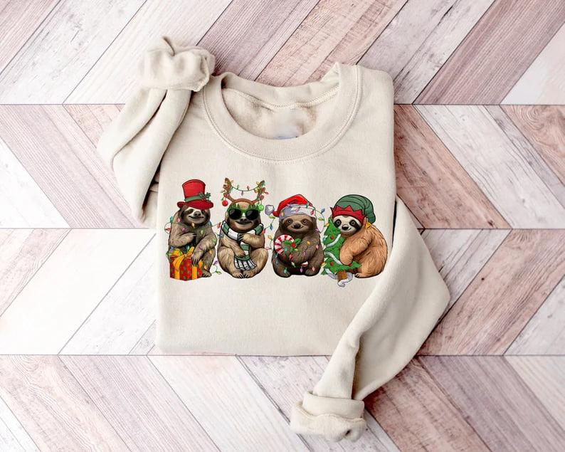 Sloth Christmas Christmas shirt,Merry Slothmas Christmas Shirt For Women,Sloth Merry Christmas Sweatshirt,Sloth... (Image 1)
