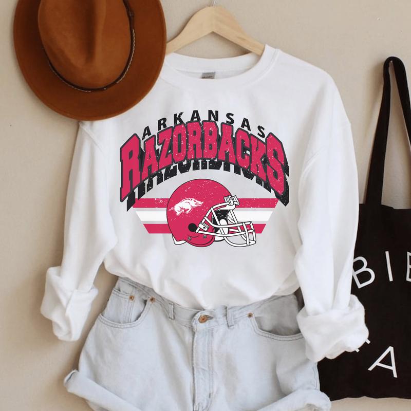 Vintage The University of Arkansas Football Sweatshirt, Trendy Arkansas Razorbacks Football Fan Gifts, NCAA Arkansas Razorbacks Football Game Day, Arkansas Razorbacks Football Women Shirt , Arkansas Razorbacks Sweater Comfort HSW12