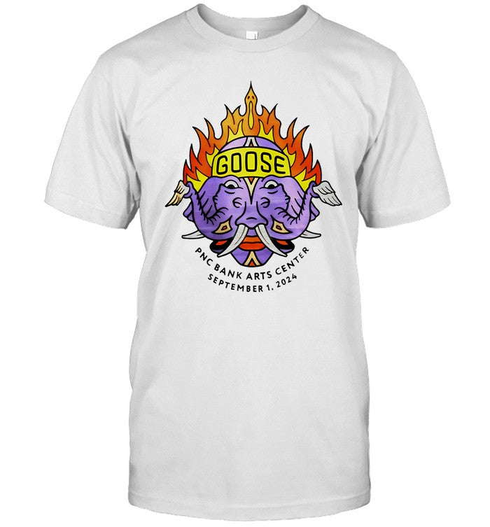 Goose Elephant Wings Holmdel, PNC Bank Arts Center September 1 Tour 2024 T-shirts