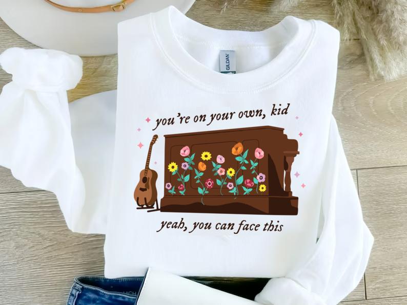 You're On Your Own Kid Eras Piano Flower TshirtSweatshirtHoodie, VIntage Flowers Surprise Song Tshirt, On Your Own Kid Sweatshirt