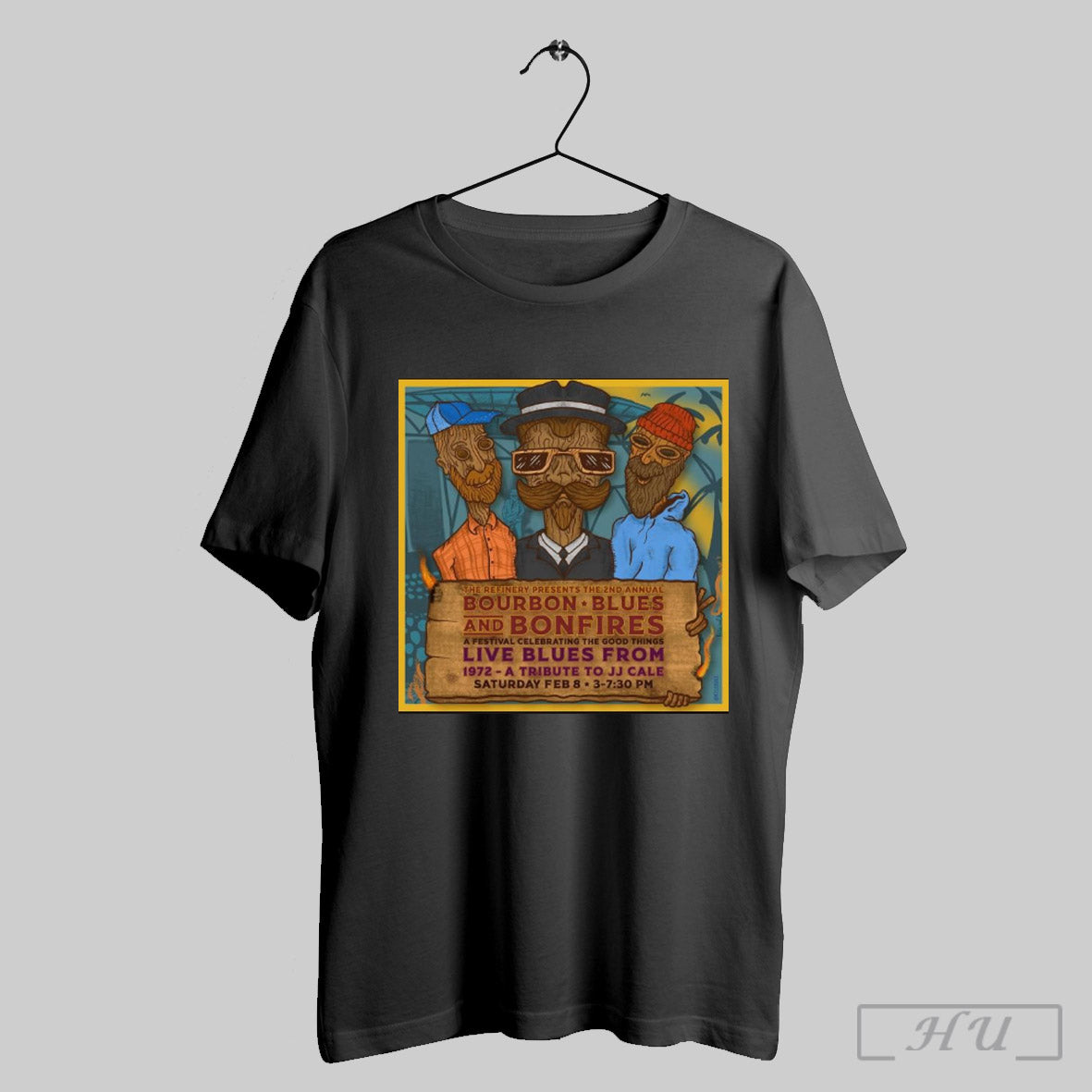 The Refinery Presents The 2nd Annual Bourbon Blues And Bonfires A Festival Celebrating The Good Things Poster T Shirt...