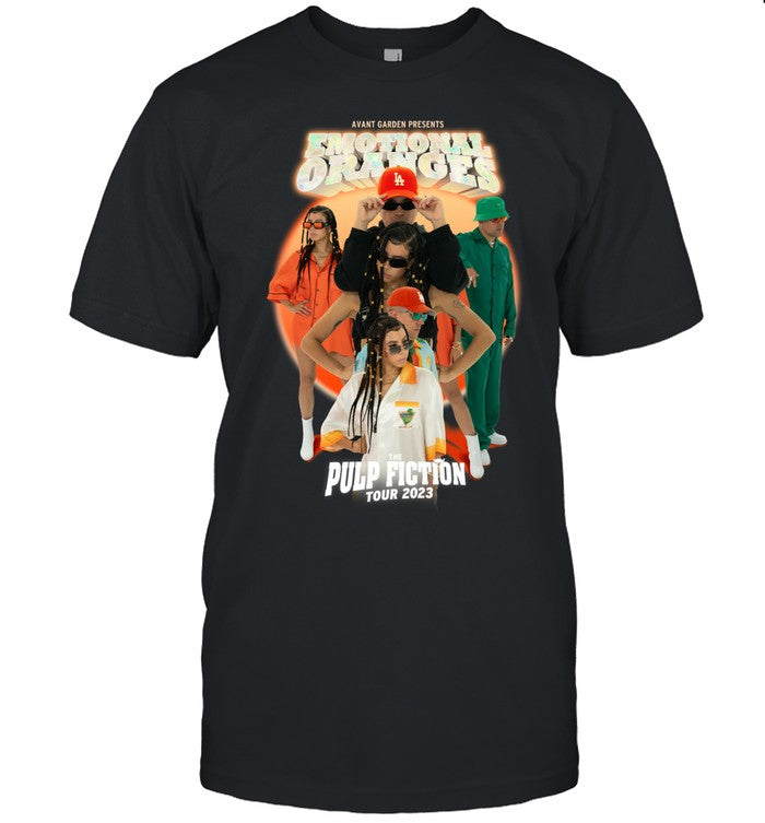 Emotional Oranges the pulp fiction tour 2023 t shirt