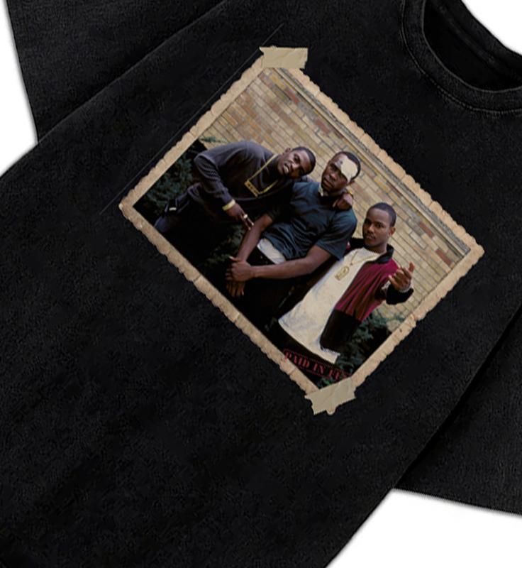 PAID IN FULL Mitch Ace & Rico Vintage Photo Classic Hood Hip Hop Movie T-Shirt Crewneck Cotton Streetwear