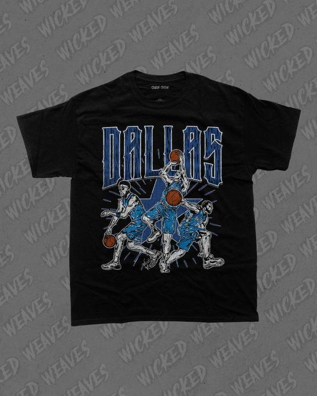 DALLAS BASKETBALL Shirt, Luka, Kyrie & Klay, NBA Fan Tee, Mavs Big 3, Graphic Tees, Skeleton Tshirt, Gift Shirt - Bootleg Shirt - Vintage, Sweatshirt,
