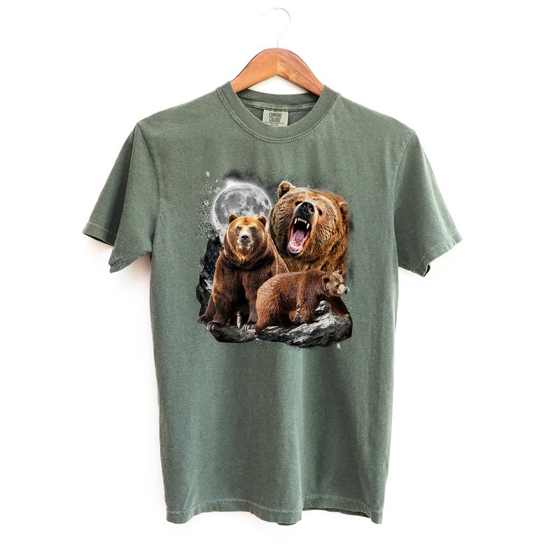 Bears and Moon Graphic Shirt Shirt, Vintage Comfort Colors Shirt