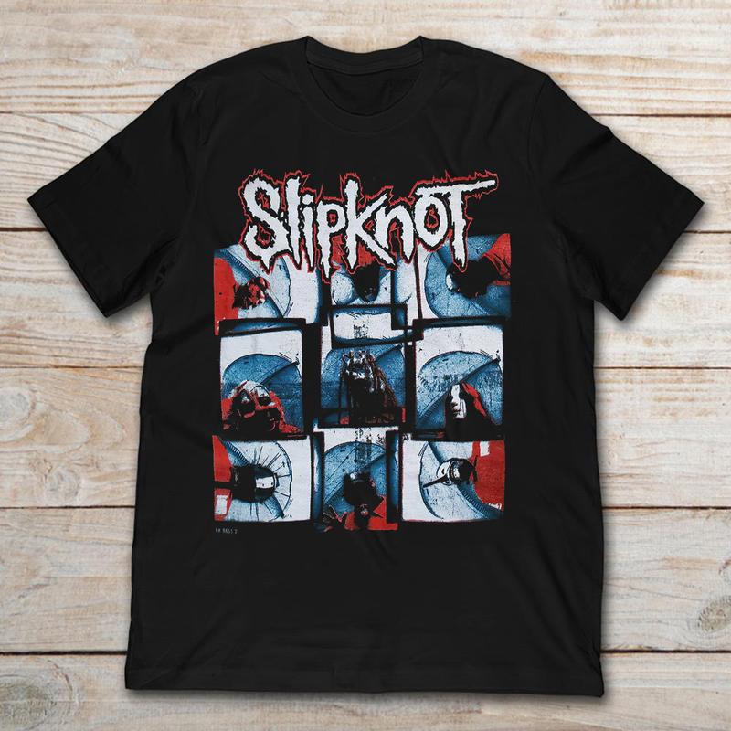 Vintage Slipknot Tour Concert Black Men All SIZe Cotton T-shirt